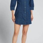 Veronica Beard Evalyn Denim Puff Sleeve Shirt Dress in Apollo Size Small Photo 0