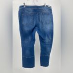 Pilcro and the Letterpress  cropped raw hem‎ bootcut jeans, side zip, size 33 Photo 4