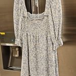 Reformation 💕💕 Zaria Mini Dress ~ Sofie Light Blue Floral Print Medium M Photo 11