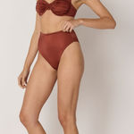 Cleobella  Kimber Bikini High Waist Bottom Chai Size S Swim Vacation Resort Photo 0