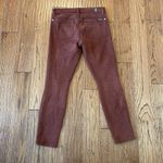 7 For All Mankind  brown suede feel skinny crop pant 27 Photo 8