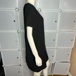 Lulus Shift and Shout Black Shift Dress Size Large Short Sleeve Gold Zipper Photo 10