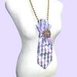 Elegant lavender pixel necktie Necklace Purple Photo 3