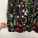 Drapers & Damons Floral Embroidered Sheer Mesh Zip Front Jacket 2X Cottage Boho Black Photo 3