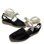 Everlane D’Orsay Leather Black Espadrilles size 8.5 Photo 5