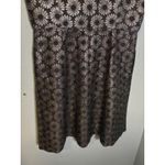 Talbots NWT  Black Metallic Silver Daisy A Line Pleated Tank Dress Party Size 18 Photo 6