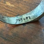 Vintage Mexican Sterling Silver Turquoise Bar Ring Size 6 Photo 4