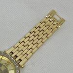 Daisy Fuentes  gold tone women watch 39mm round case rhinestones 7” running Photo 3