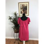 As You Wish Women Sheath Dress M Hot Pink Ruffle Sleeve/ Neck Legally Blonde Size M Photo 2