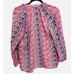 Simply Southern  women's seashell multicolor peasant blouse Medium Beach Preppy Photo 4