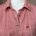 Ariat FR Basin Work Shirt Fire Resistant Long Sleeve Plaid Button Down Large Photo 7