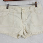 Aeropostale Womens Boyfriend Shorts Size 9/10 Off White Flat Front Cotton Sexy Photo 0