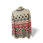 Lucky Brand  Southwestern Aztec Open Front Cardigan – Beige/Red/Black Photo 7