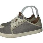 OluKai Grey and white woven stretch sneakers shoes 8 Gray Photo 0