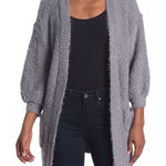 FRNCH NWOT  Eyelash Knit Charcoal Gray Women's Cardigan Open Front S/M Photo 0