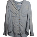 Holding Horses   Western Lightweight Embroidered Chambray Button Down Top Size S Photo 0