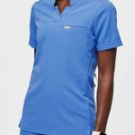 FIGS Siaya Capri Blue V Neck Scrub Top XXS Photo 0