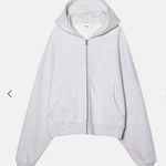 Elwood Zip Rectangle Hoodie Gray Size undefined Photo 0