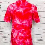 Vibrant Red & Pink Marble Tie Dye Festival T-Shirt Unisex Size Small Photo 6