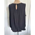 Madewell  Sleeveless Crewneck Bubble Top Black Size L NU852 Photo 2