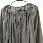 Fifteen Twenty  Black Long Sleeve Tie Front Lightweight Blouse‎ Size M Photo 1