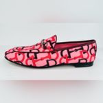 Gucci Jordaan Horsebit Logo Print Pink Fabric Flat Barbie Loafers Size EU 40 Photo 7