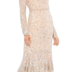 Mac Duggal . Sequin Gown with Embellished Rhinestone Hemline- NWT‎ Photo 0