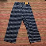 Levi's NEW NAVY RAILROAD STRIPE WIDE LEG PANTS Photo 4