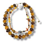 Free People  Flynn Layered Necklace in Brown Tan Neutral Beach Bohemian NWT Photo 3