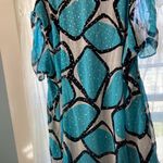 Stylish Blue and Black Patterned Women's sequins Top Dress Barn 22/24 Size undefined Photo 4