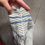 Anthropologie  Hype Blue White Stripe Mini Skirt Linen Blend Nautical SZ 6 Spring Photo 8