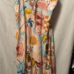 Paper Heart NWT  Pink Fruit Linen Blend Maxi Dress Size XL Tropical Beach Vibe Photo 0