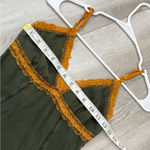 Y2K Lace Cami Tank Top crop womens Green Orange (small) vintage summer party Photo 2