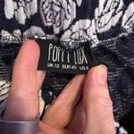 Poppy Lux Pippa‎ Rose Jersey Skirt Navy Blue Floral High Waisted Comfy Size 6 Photo 3