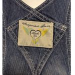 Vintage Y2K Utility Cargo Overalls Denim Brake Up Independent Jeans Womens 2 Blue Photo 4