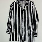 Martin Grant Women's Navy White Striped Cotton Longsleeve Romper Size 38 Photo 2