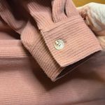 Blu Pepper Oversized Button-Up Ribbed Shirt in Pale Rust Photo 3