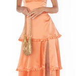 Show Me Your Mumu  Lady Corset Dress Cantaloupe Luxe Satin Photo 0