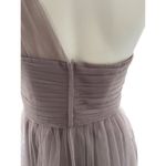 David's Bridal One Shoulder Tulle Sweetheart Bridesmaid Dress Grey purple sz 6 Photo 3