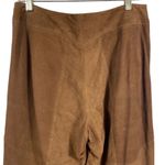 Juliana Collezione 100% Suede Leather Pants Women's 8 Brown Bootcut High Rise Tan Photo 5