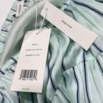 Vince  Mint Stripe Gauze Panel Skirt Green M Photo 8