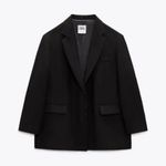 ZARA  Oversized Vented Relaxed Fit Blazer in Black Viral Blogger Fave Size XS/S Photo 3
