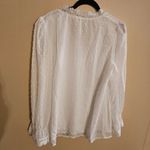 White Lace Swiss Dot Cottagecore Medium Blouse Photo 4