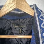 i Jeans By Buffalo Woman’s‎ Large Blue Black Aztec Pattern Jacket Faux Leather Photo 1