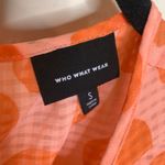 Who What Wear  Pink Orange Polka Dot Blouse Sz Small Photo 5