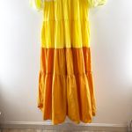 Staud Puff Sleeve Tiered Meadow Colorblock Maxi Dress in Sun Beach Medium Yellow Photo 8