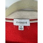Evereve Mika Colorblock Pullover Sweatshirt XL Red Cream Cozy Athleisure Photo 3