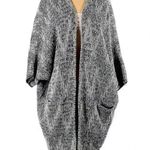 Lucky Brand | Blue Silver Short Sleeve Long Cocoon Cardigan Sweater Sz XS/S Photo 1