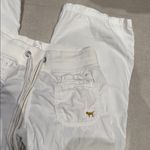 PINK - Victoria's Secret Pink VICTORIA’s Secret Y2K size 2 white pants adjustable waist strap pockets Photo 3