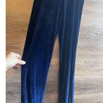 Rampage Vintage Y2K Pants Small Grunge Low Rise Blue Velvet Stretch Flare Legs Photo 2